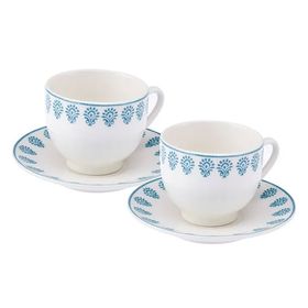 Emsan Sierra New Bone 2 Kişilik 90 ml Mavi Kahve Fincan Takımı