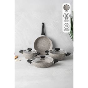 Emsan Stone 7 Parça Granit Tencere Seti