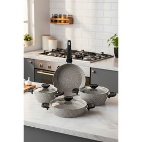 Emsan Stone 7 Parça Granit Tencere Seti