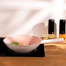 Emsan Swiss Crystal 28 cm Pembe Wok Tavası