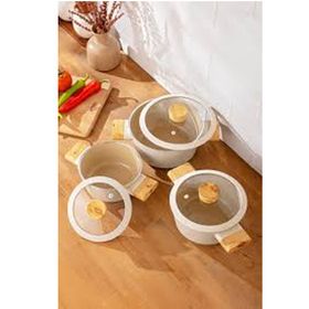 Emsan Swiss Crystal 3'lü 16-20-24 cm Derin Tencere Seti