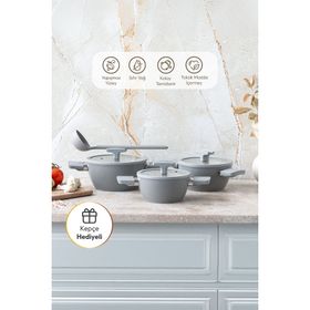 Emsan Swiss Crystal RS 6 Parça Midi Tencere Seti