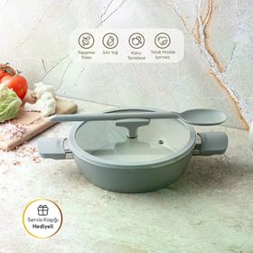 Emsan Swiss Crystal RS Gri 30 cm Karnıyarık Tenceresi