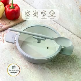 Emsan Swiss Cyrstal RS 26 cm Gri Karnıyarık Tenceresi