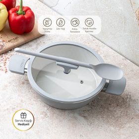 Emsan Swiss Cyrstal RS 26 cm Gri Karnıyarık Tenceresi