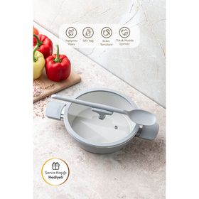 Emsan Swiss Cyrstal RS 26 cm Gri Karnıyarık Tenceresi