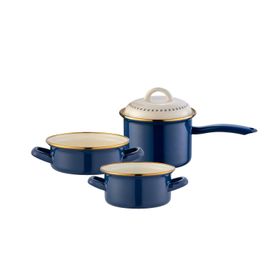 Emsan Tosca 3'lü Indigo 14 cm Midi Emaye Set
