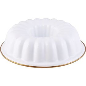 Emsan Troy Emaye 24 cm Beyaz Kek Kalıbı