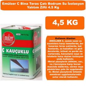 Emülzer C Kauçuklu Yeşil Su Yalıtım Zifti