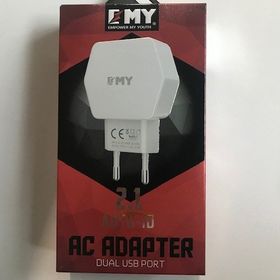 Emy MY-261 2.1 Mah 2 USB Şarj Kafası + Şarj Kablosu
