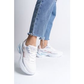 En7 0152 Beyaz Pudra Kadın Sneaker