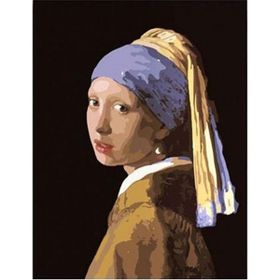 Ena Butik 100 x 140 cm Canvas İnci Küpeli Kız Sayılarla Boyama Seti Rulo