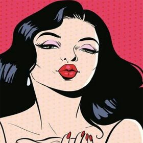 Ena Butik 40x50 cm Popart Kiss Sayılarla Boyama Seti Rulo Duvar Sticker