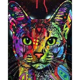 Ena Butik 40x50 cm Renkli Kedi 3 Sayılarla Boyama Seti Rulo Duvar Sticker