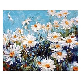 Ena Butik 90x110 cm Papatya Tarlası Sayılarla Boyama Seti Rulo Duvar Sticker