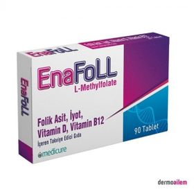 EnaFoLL L-Methylfolate Folik Asit 90 Tablet
