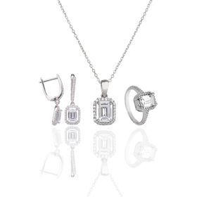 ENCİLİ SİLVER 925 Ayar Swarovski Model Gümüş Küpe