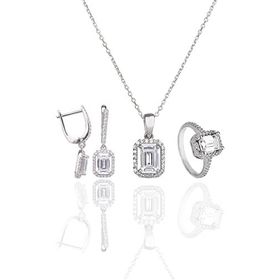ENCİLİ SİLVER 925 Ayar Swarovski Model Gümüş Küpe