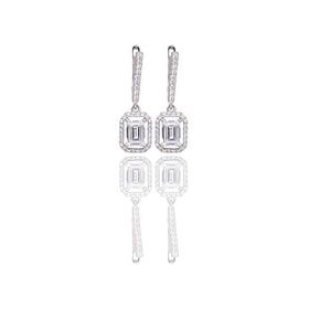 ENCİLİ SİLVER 925 Ayar Swarovski Model Gümüş Küpe