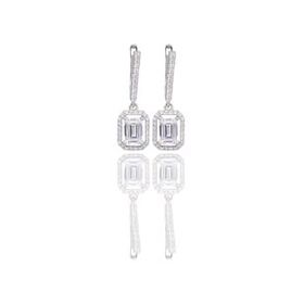 ENCİLİ SİLVER 925 Ayar Swarovski Model Gümüş Küpe