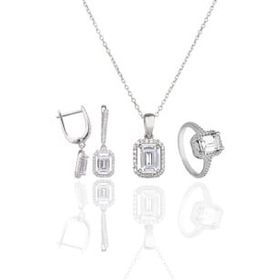 ENCİLİ SİLVER 925 Ayar Swarovski Model Gümüş Küpe