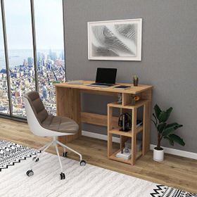 Enda Home Star-e 2 100x56 cm Çam Raflı Kütüphaneli Çalışma Masası