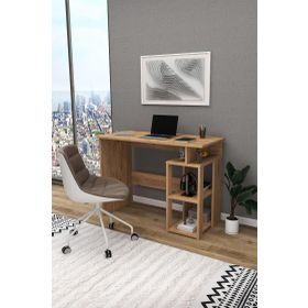 Enda Home Star-e 2 100x56 cm Çam Raflı Kütüphaneli Çalışma Masası