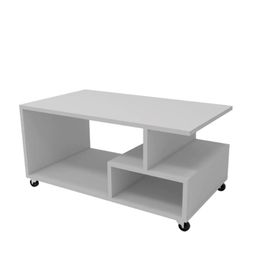 Enda Home Sultan Tekerli 86,5x50 cm Beyaz Orta Sehpa