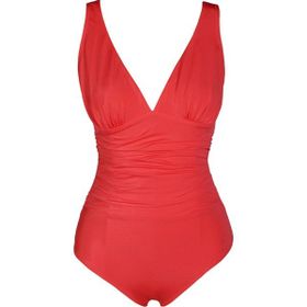 Endeep Drapeli Toparlayıcı Kırmızı Kadın Mayo