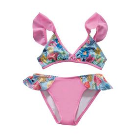 Endeep EP21509 Parlak Desenli Volanlı Bikini Takımı