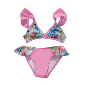 Endeep EP21509 Parlak Desenli Volanlı Bikini Takımı