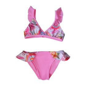 Endeep EP21509 Parlak Desenli Volanlı Bikini Takımı