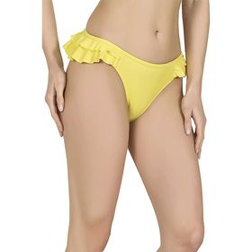 Endeep Kadın Fırfırlı Sarı Bikini Altı