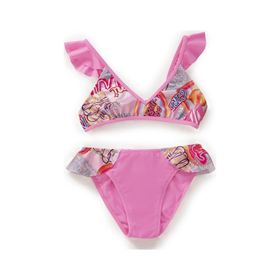Endeep Kız Çocuk Parlak Desenli Volanlı Bikini Takımı