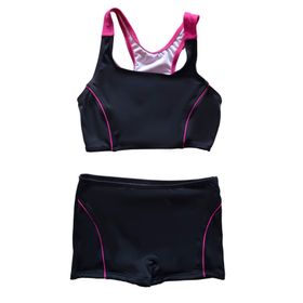 Endeep Kız Çocuk Şortlu Siyah Yüzücü Bikini Takımı