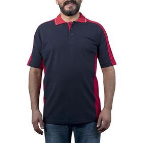Endüstri Giyim 136E1392 Lacivert Kırmızı Şensel Polo Yaka Erkek T-shirt