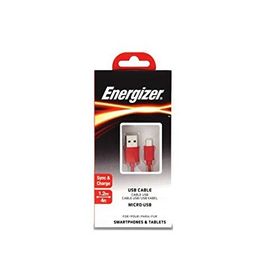 Energizer C12UBMCGRD4 Kırmızı 1.2 m Flat Micro USB Kablosu