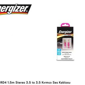 Energizer C13JAJAHRD4 1.5 mt Stereo 3.5 to 3.5 Kırmızı Ses Kablosu
