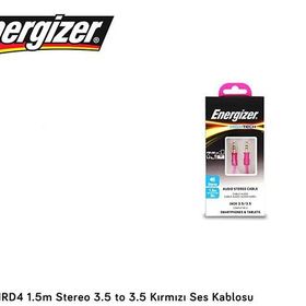 Energizer C13JAJAHRD4 1.5 mt Stereo 3.5 to 3.5 Kırmızı Ses Kablosu