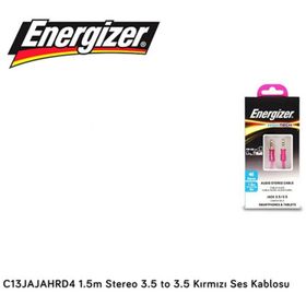 Energizer C13JAJAHRD4 1.5 mt Stereo 3.5 to 3.5 Kırmızı Ses Kablosu