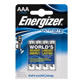 Energizer Ultimate Lithium 4'lü AAA İnce Kalem Pil