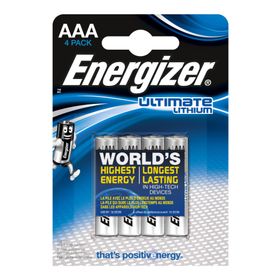 Energizer Ultimate Lithium 4'lü AAA İnce Kalem Pil