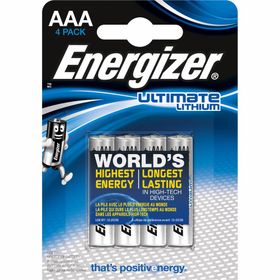 Energizer Ultimate Lithium 4'lü AAA İnce Kalem Pil