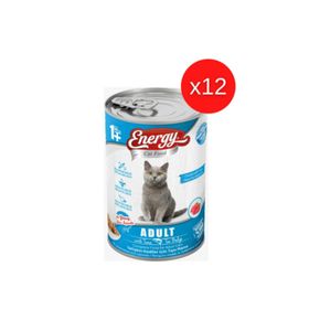 Energy 12x415 gr Cat Food Ton Balıklı Yetişkin Konserve Islak Kedi Maması