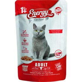 Energy 24x85 gr Yetişkin Sığır Etli Islak Kedi Maması