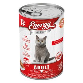 Energy 400 gr Sığır Etli Konserve Yetişkin Kedi Maması