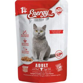 Energy 85 gr Sığır Etli Yetişkin Yaş Pouch Kedi Maması