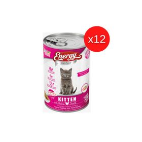 Energy Cat Food Tavuklu Yavru Konserve Islak 12x400 gr Kedi Maması