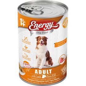 Energy Kuzu Etli Yetişkin 400 gr Islak Köpek Maması Konserve