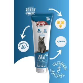 Energy Malt Paste 100 gr Kediler İçin Tüy Yumağı Önleyici Anti Hairball Malt Macun
